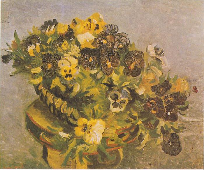 Vincent Van Gogh Tambourine with Pansies Spain oil painting art